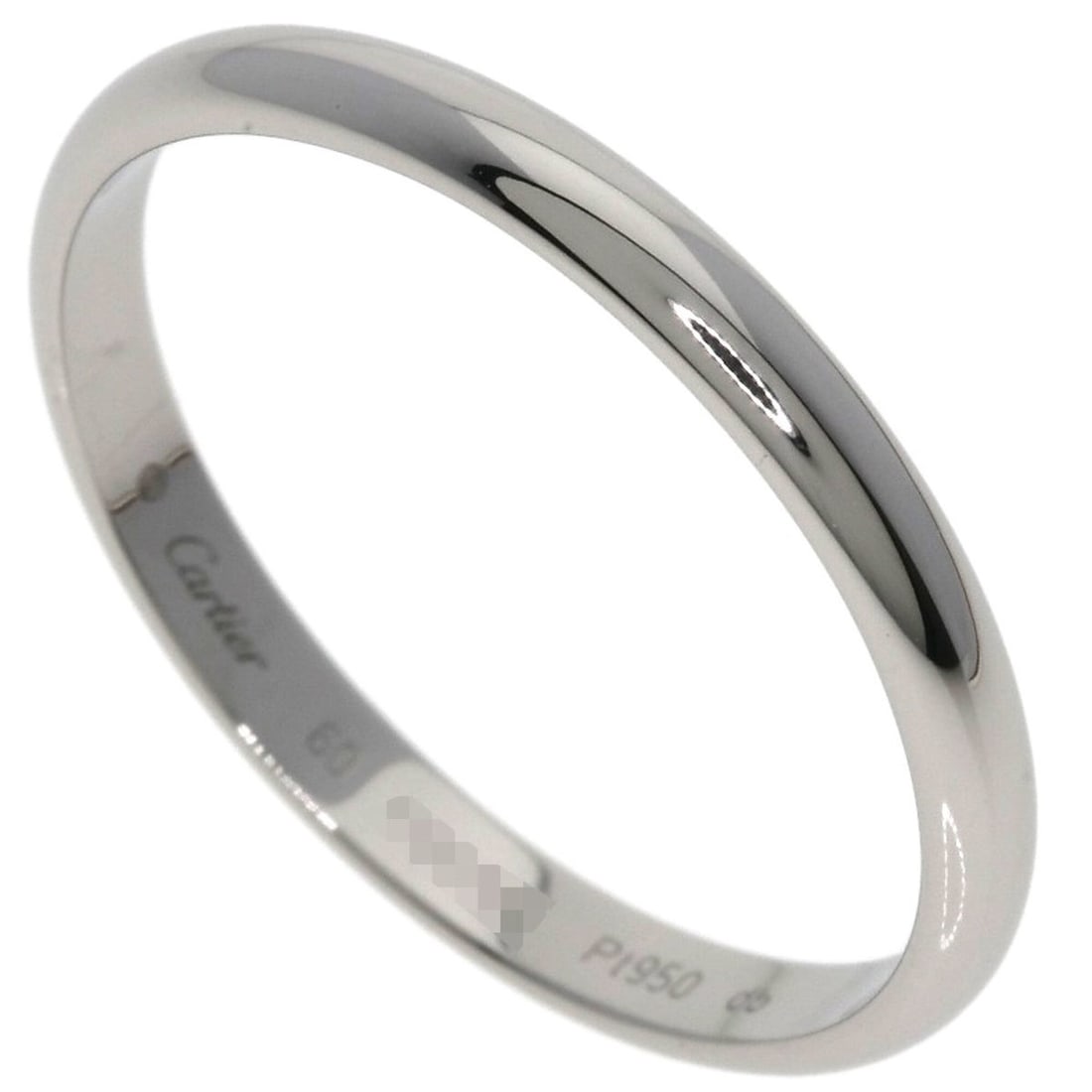 Cartier Wedding Ring #60, Platinum PT950, Women's, CARTIER: --- Catalog ---Category: SizeJP Size: 20US Size: 10Category: DesignType: Band ringGender: WomenMaterial: Platinum 950Category: GeneralBrand: Cartier--- Item List ---Section: ConditionRanking: Rank A U
