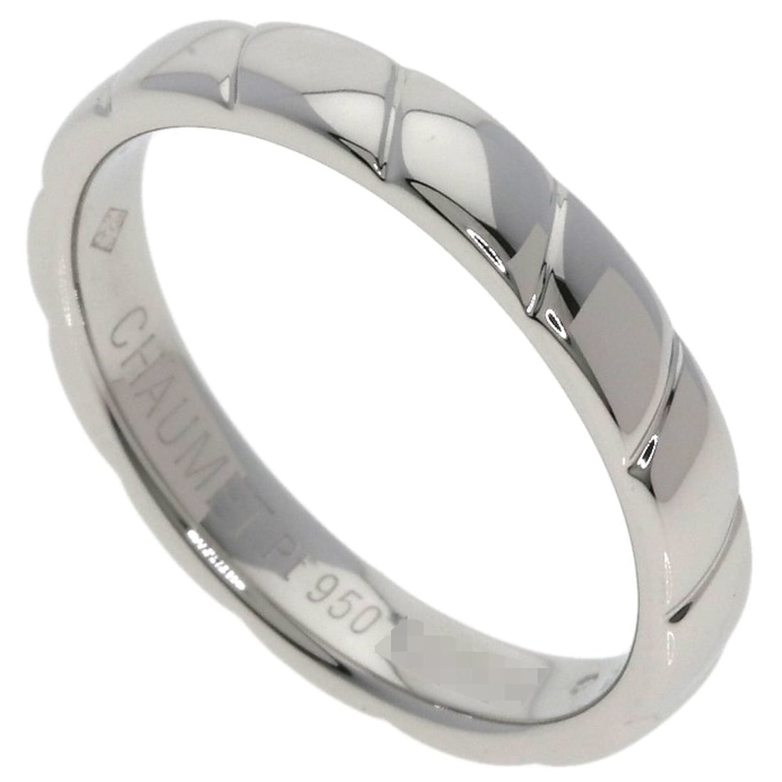 Chaumet Torsade Ring, Platinum PT950, Women's Ring: --- Catalog ---Category: SizeWidth: 3.6mm / 0.14''Weight: 7.9g / 0.27oz.JP Size: 18US Size: 9Category: DesignType: Band ringGender: MenMaterial: Platinum 950Category: GeneralBrand: Chaumet--- Item Lis