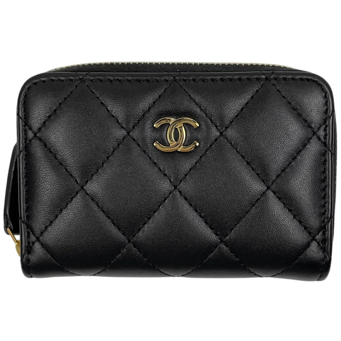 Chanel Coco Mark Round Zipper Wallet/Coin Case, Matelassé Leather Black, Women's: --- Catalog ---Category: SizeSize (HxWxD): 7.5cm x 11cm x 2cm / 2.95'' x 4.33'' x 0.78''Category: DesignType: Coin purse/coin caseColor: BlackGender: WomenClosure: OpenMaterial: Leather Category: Gene