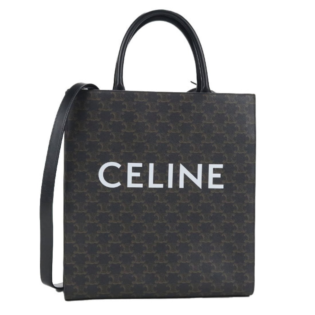 CELINE Celine Tote Bag 194432CIM.38NO Vertical Cabas Medium Triomphe Canvas Women's Brown (1 of 19)