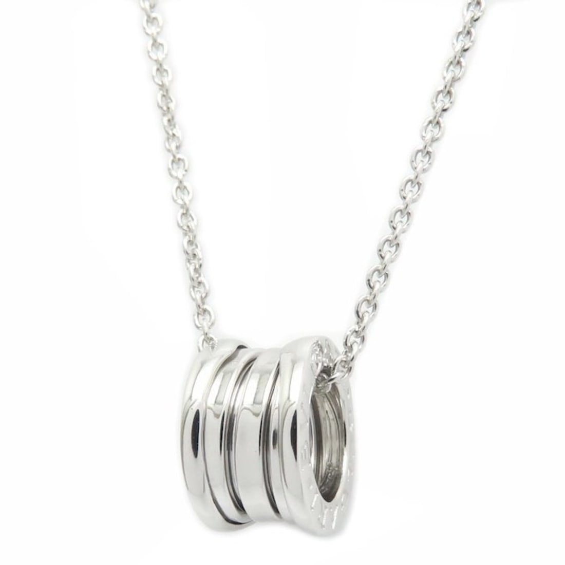 BVLGARI B.zero1 Necklace, 18K White Gold, Women's, 295422: --- Catalog ---Category: SizePendant Size: 14.6mm x 9mm / 0.57'' x 0.35''Neck Circumference: 40 cm / 15.74''Category: DesignColor: White goldGender: WomenMaterial: White gold (18K)Necklace Type: Neckl
