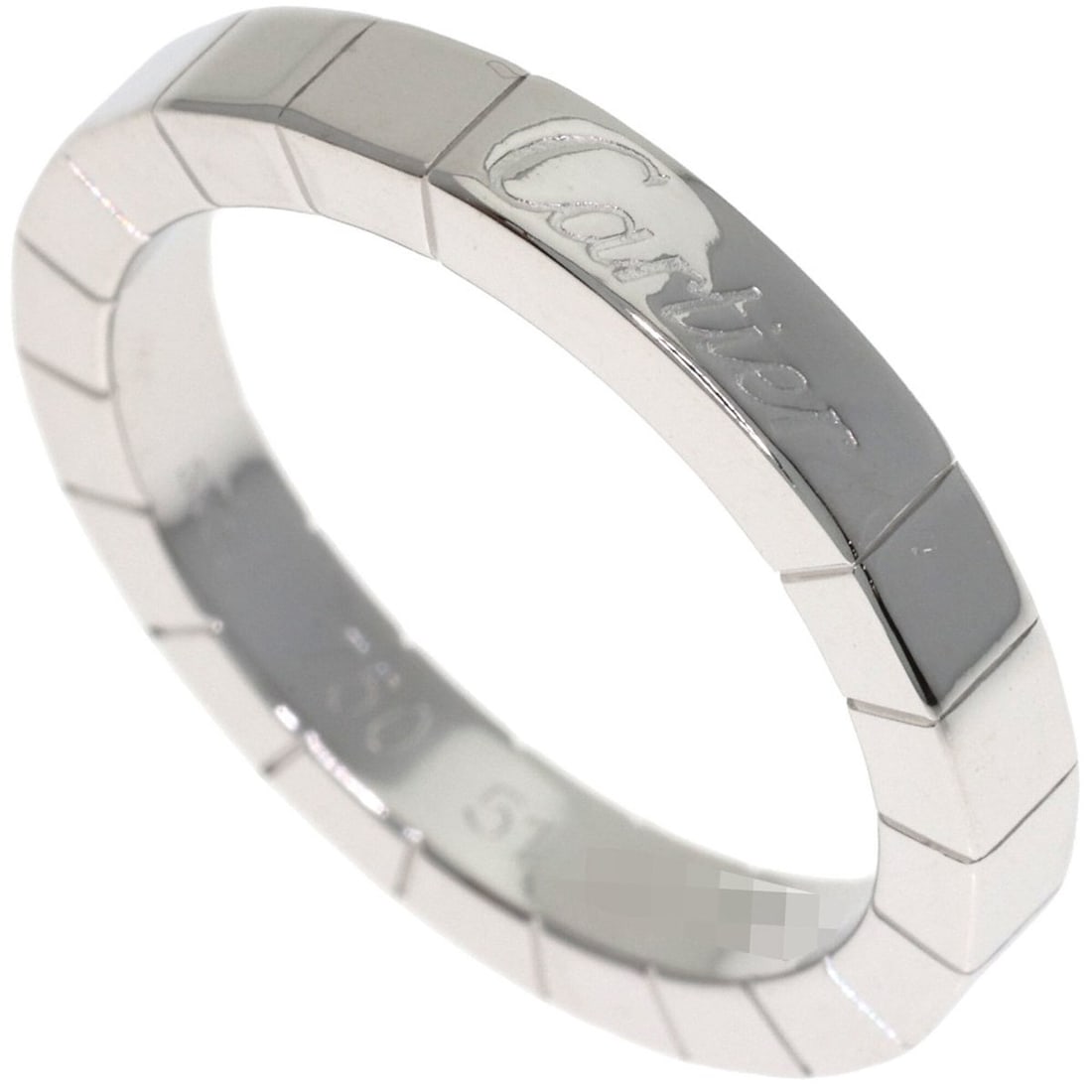 Cartier Lanieres #51 Ring, 18K White Gold, Women's.: --- Catalog ---Category: SizeWidth: 3mm / 0.12''Weight: 6.1g / 0.21oz.JP Size: 11US Size: 6Category: DesignType: Band ringMetal: White GoldGender: WomenMetal Purity: 18KCategory: GeneralLine: Lanieres