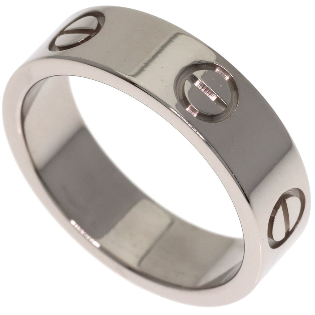Cartier Love Ring #53, 18K White Gold, Women's Ring, CARTIER: --- Catalog ---Category: SizeWidth: 5.4mm / 0.21''Weight: 7.2g / 0.25oz.JP Size: 13US Size: 6.5Category: DesignType: Band ringMetal: White GoldGender: WomenMetal Purity: 18KCategory: GeneralLine: Love