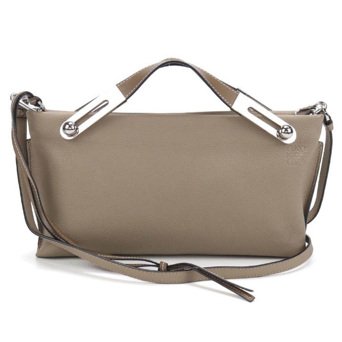 LOEWE Missy Small 2-Way Crossbody Shoulder Bag 32712KBS28, Anagram, Women's, Beige: --- Catalog ---Category: SizeSize (HxWxD): 15cm x 27.5cm x 5cm / 5.9'' x 10.82'' x 1.96''Category: DesignType: Shoulder bagColor: BeigeGender: WomenMaterial: Leather Hardware Color: SilverLeather/Fur 