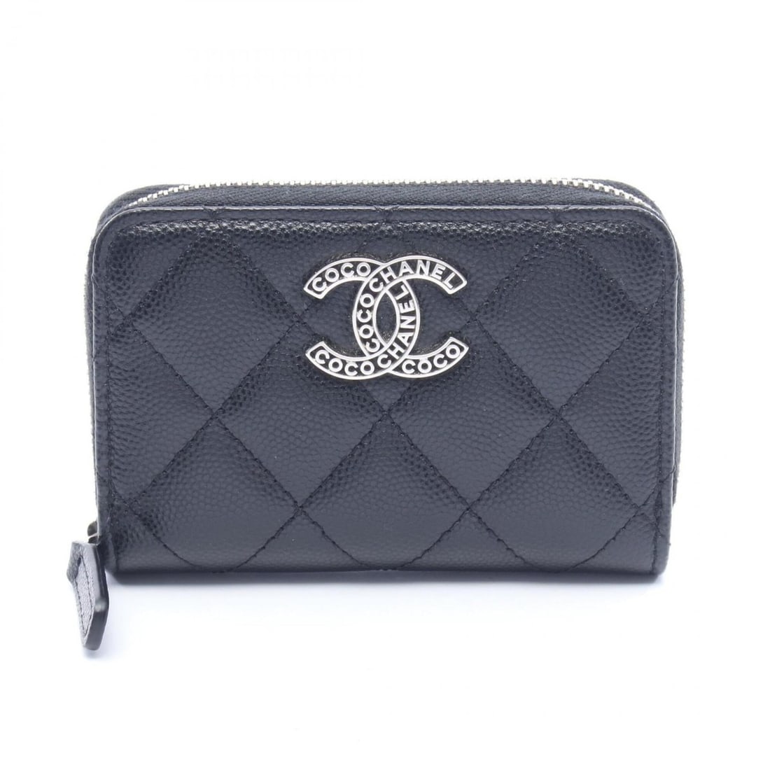 Chanel Matelassé Wallet/Coin Purse, Caviar Leather (Grained Calfskin), Women's, Black: --- Catalog ---Category: SizeSize (HxWxD): 7.5cm x 11cm x 2cm / 2.95'' x 4.33'' x 0.78''Category: DesignType: Coin purse/coin caseColor: BlackGender: WomenMaterial: Grained Calfskin Category: GeneralL