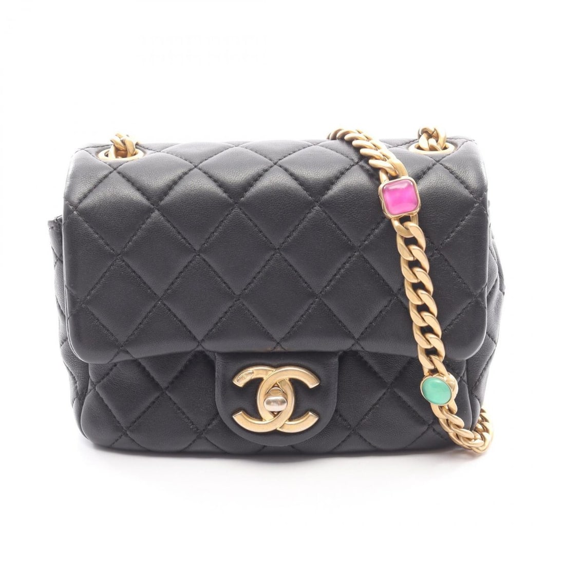 Chanel Mini Shoulder Bag/Handbag, Lambskin Leather, Women's, Black (AS2379): --- Catalog ---Category: SizeSize (HxWxD): 12cm x 16.5cm x 6cm / 4.72'' x 6.49'' x 2.36''Category: DesignType: Handbag, Shoulder bagColor: BlackGender: WomenMaterial: Leather Leather/Fur Type: Lambski
