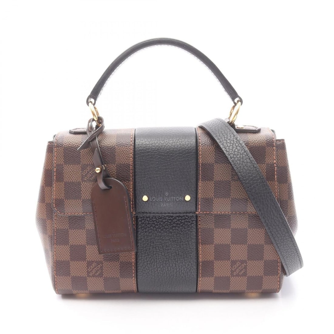 Louis Vuitton Bond Street BB 2-Way Handbag, Coated Canvas and Leather, Damier Pattern, Women's,: --- Catalog ---Category: SizeSize (HxWxD): 17cm x 23cm x 9cm / 6.69'' x 9.05'' x 3.54''Category: DesignType: HandbagColor: Black, Brown, EbeneGender: WomenMaterial: Coated canvas , Leather , Damier Ca