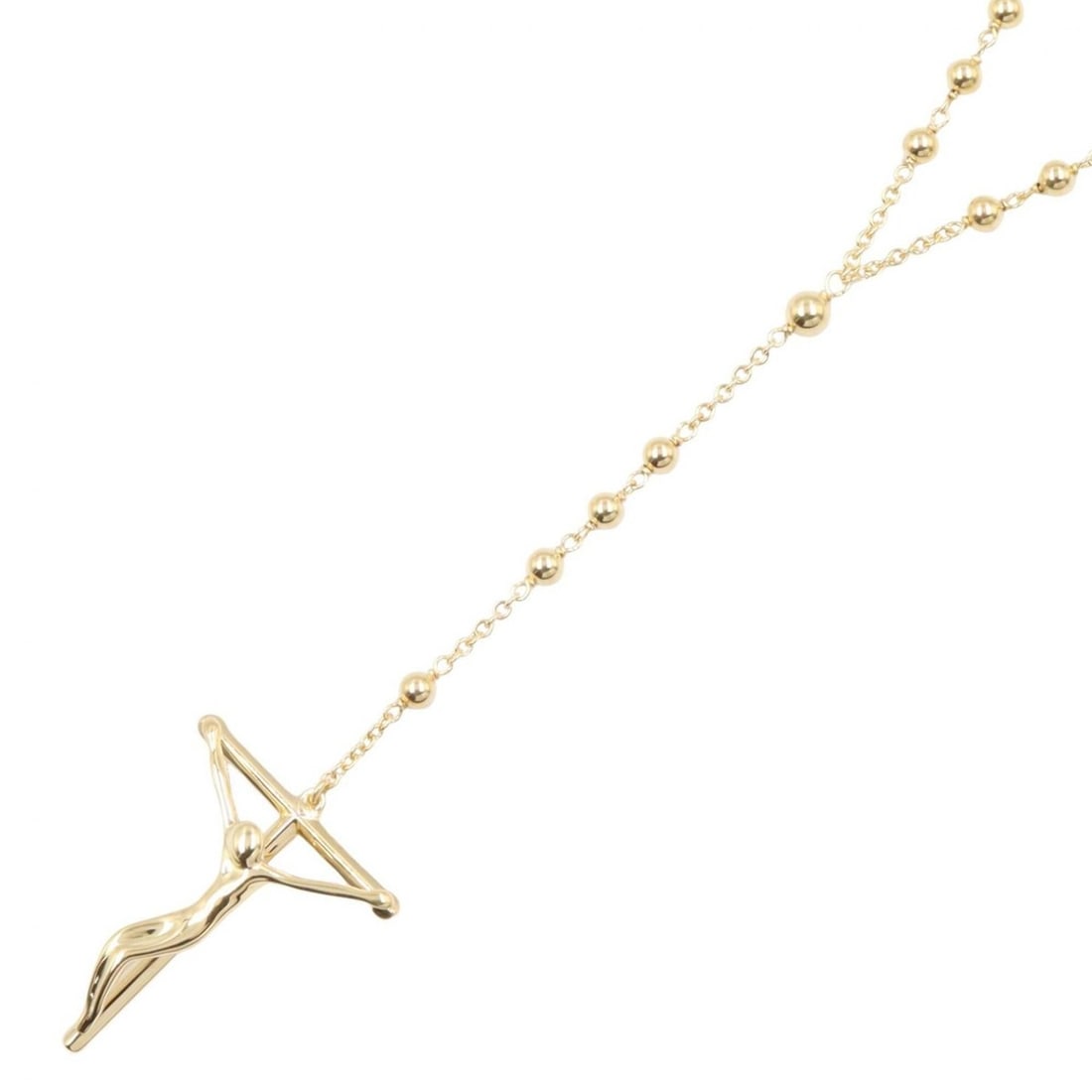 Tiffany & Co. Rosary Necklace, 18K (Yellow Gold), Gold Tone, for Men and Women: --- Catalog ---Category: SizePendant Size: 37mm x 30mm / 1.45'' x 1.18''Neck Circumference: 57 cm / 22.44''Category: DesignColor: GoldGender: Men,WomenMaterial: Yellow gold (18K)Necklace Type: Necklac