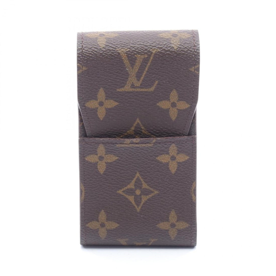 Louis Vuitton Etui Cigarette Accessory, Coated Canvas, Monogram, Men's/Women's, Brown, M63024: --- Catalog ---Category: DesignType: Cigar caseColor: BrownMaterial: Canvas, Monogram, PVCCategory: GeneralMPN: M63024Brand: Louis VuittonCategory: Physical PropertiesSize (HxWxD): 13cm x 6.5cm / 5.11