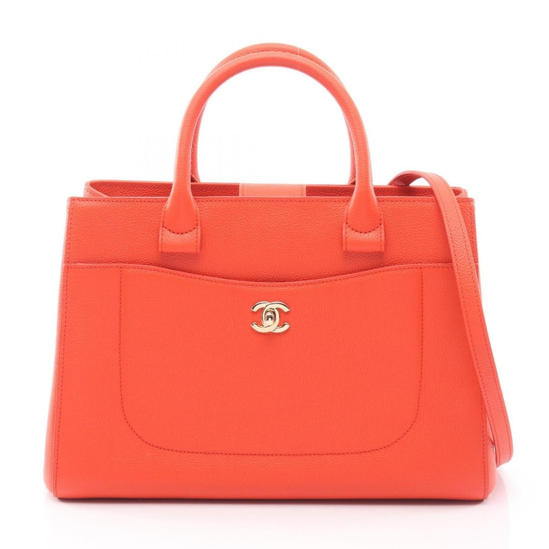 Chanel Neo Executive Tote 2-Way Bag/Handbag, Caviar Leather (Grained Calfskin), Women's, Red, A69930 (1 of 10)