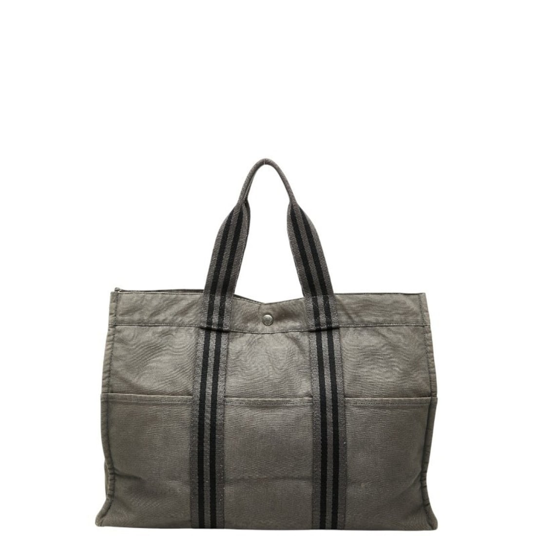 Hermes Fourre-Tout Tote GM Handbag Bag Gray Black Canvas Women's HERMES: --- Catalog ---Category: SizeSize (HxWxD): 33cm x 46cm x 15.5cm / 12.99'' x 18.11'' x 6.1''Category: DesignType: Handbag, Tote bagColor: Black, GrayGender: WomenMaterial: Canvas Category: GeneralBrand