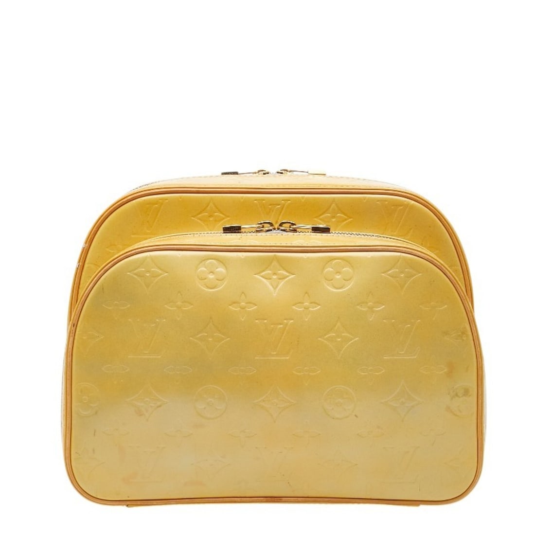 Louis Vuitton Monogram Vernis Marley Backpack M91038 Gris Yellow Patent Leather Women's LOUIS: --- Catalog ---Category: SizeSize (HxWxD): 20cm x 26cm x 10cm / 7.87'' x 10.23'' x 3.93''Category: DesignType: BackpackColor: Gris, YellowGender: WomenMaterial: Patent leather , Leather Category: Gene