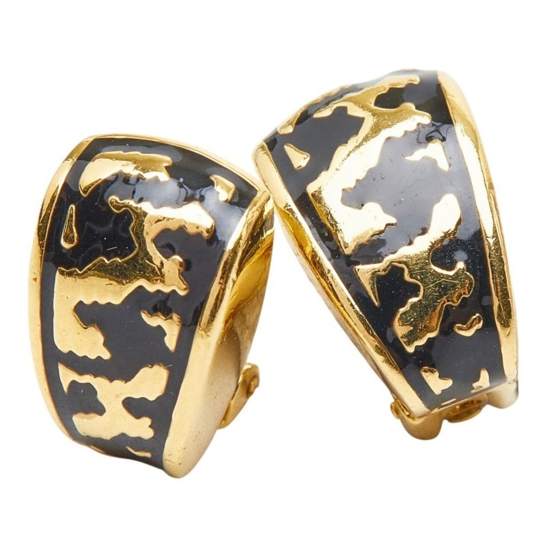 Christian Dior Dior Earrings, Gold and Black Plated, Women's: --- Catalog ---Category: SizeSize (HxWxD): 17.40mm x 10.90mm / 0.69'' x 0.43''Category: DesignType: Clip earringsColor: Black, GoldGender: WomenCategory: GeneralBrand: Christian Dior--- Item List ---S
