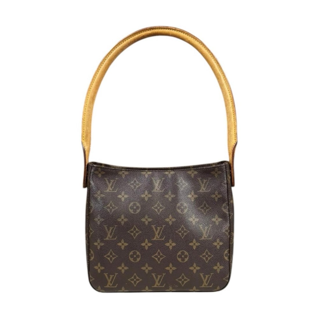 Louis Vuitton Looping MM Monogram Shoulder Bag, Canvas M51146 Brown, Women's LOUIS VUITTON: --- Catalog ---Category: SizeWeight: 450g / 15.87oz.Size (HxWxD): 20.5cm x 23.5cm x 10cm / 8.07'' x 9.25'' x 3.93''Strap Length: 54cm / 21.25''Category: DesignType: Shoulder bagColor: BrownGender: Wom