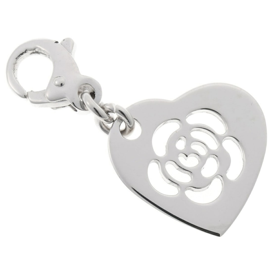 Chanel Camellia Charm, 18K White Gold: --- Catalog ---Category: DesignType: Necklace charmColor: White goldGender: WomenMaterial: White gold (18K)Category: GeneralBrand: Chanel--- Item List ---Section: ConditionRanking: Rank SA Used - Hard