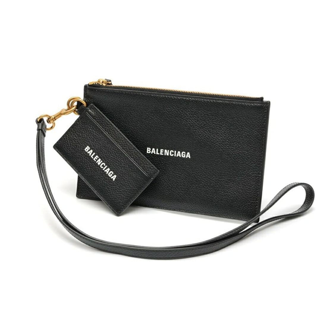 Balenciaga BALENCIAGA Card Holder Cash Pouch Neck 659783 Leather Black: --- Catalog ---Category: SizeSize (HxWxD): 11cm x 19cm / 4.33'' x 7.48''Category: DesignType: PouchColor: BlackGender: Women,MenMaterial: Leather Category: GeneralMPN: 659783Brand: BalenciagaCountry o