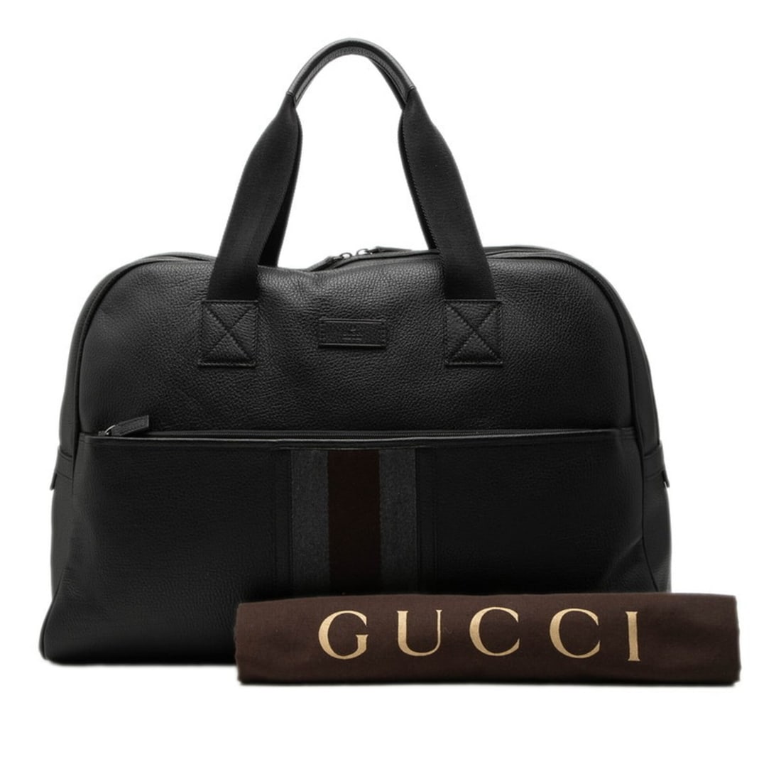 Gucci Sherry Line Boston Bag 282511 Black Gray Brown Leather Men's GUCCI (1 of 9)