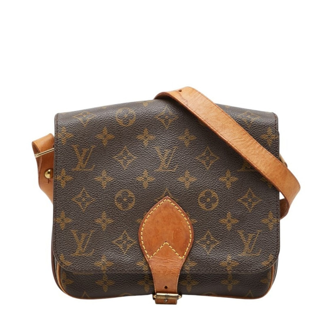 Louis Vuitton Monogram Cartouchiere MM Crossbody Shoulder Bag M51253 Brown Leather Women's LOUIS: --- Catalog ---Category: SizeStrap Drop: 58cm / 22.83''Size (HxWxD): 17cm x 21cm x 7cm / 6.69'' x 8.26'' x 2.75''Category: DesignType: Shoulder bagColor: BrownGender: WomenClosure: BeltMaterial: PVC ,