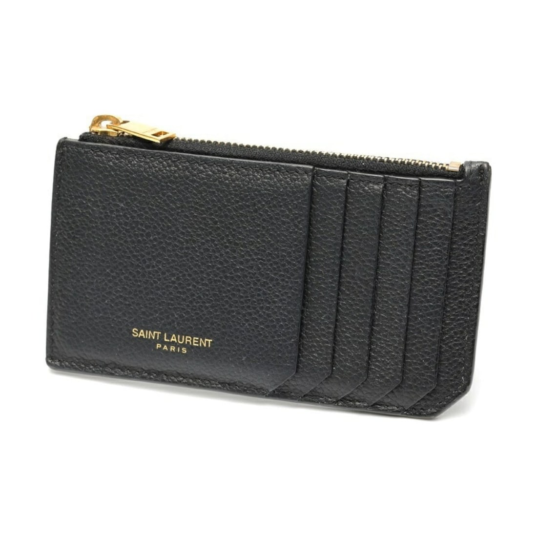Saint Laurent Fragment Card Case Coin Holder 631992 Leather Black: --- Catalog ---Category: SizeSize (HxWxD): 7.5cm x 13cm x 1cm / 2.95'' x 5.11'' x 0.39''Category: DesignType: Coin purse/coin caseColor: BlackGender: WomenMaterial: Leather Category: GeneralBrand: Sai