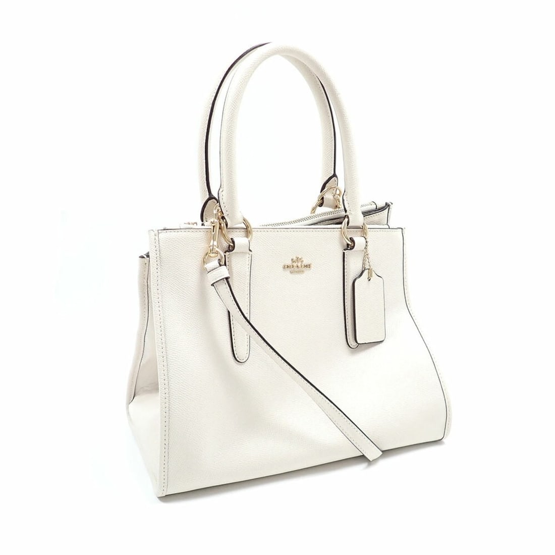 Coach handbag for women, white leather, F14928: --- Catalog ---Category: SizeSize (HxWxD): 21cm x 26.5cm x 16cm / 8.26'' x 10.43'' x 6.29''Category: DesignType: HandbagColor: WhiteGender: WomenMaterial: Leather Category: GeneralBrand: Coach--- Item