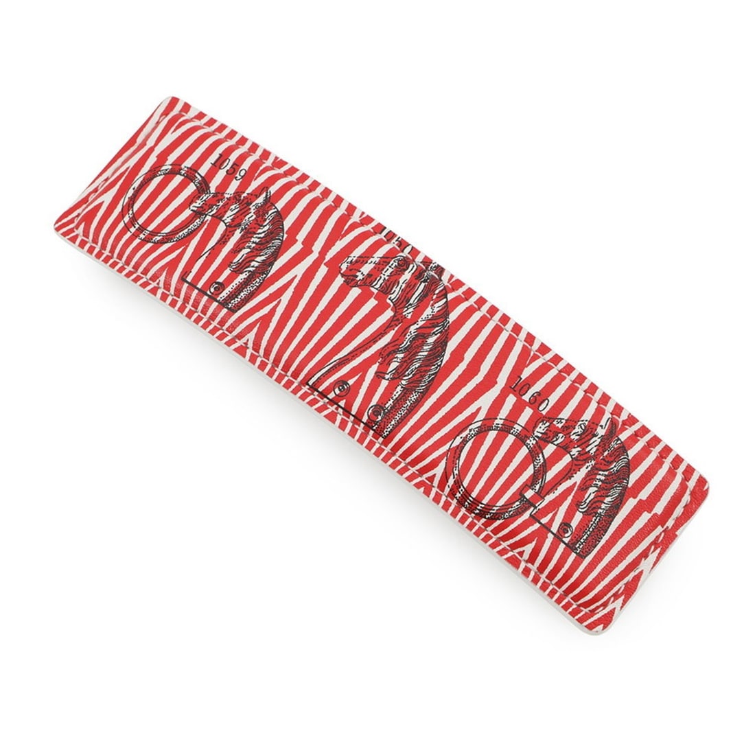 Hermes Barrette Magil GM Manufacture de Bouclerie Red Leather HERMES Hair Clip: --- Catalog ---Category: SizeSize (LxW): 3.5cm x 12.5cm / 1.37'' x 4.92''Category: DesignType: BarretteColor: Red color, WhiteGender: WomenMaterial: LeatherCategory: GeneralBrand: HermesCountry of Ori