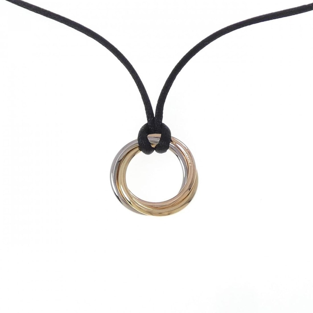 Cartier Trinity Medium Necklace: --- Catalog ---Category: SizePendant Size: 25.7mm x 26.5mm / 1.01'' x 1.04''Category: DesignColor: Pink, White, YellowGender: WomenMaterial: Pink gold (18K), White gold (18K), Yellow gold (18K)Pendant