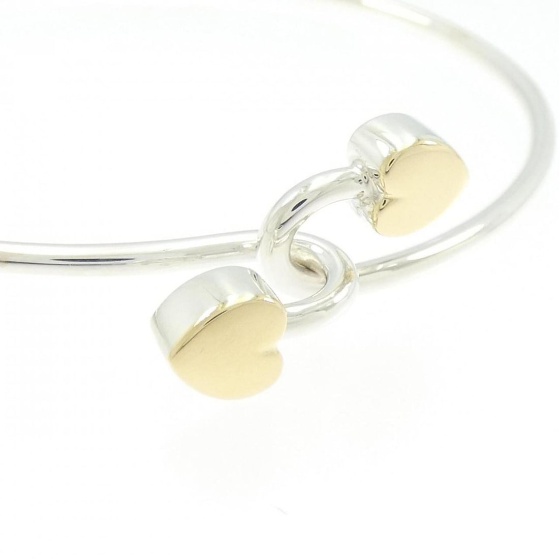 Tiffany Solid Double Heart Bangle - 2