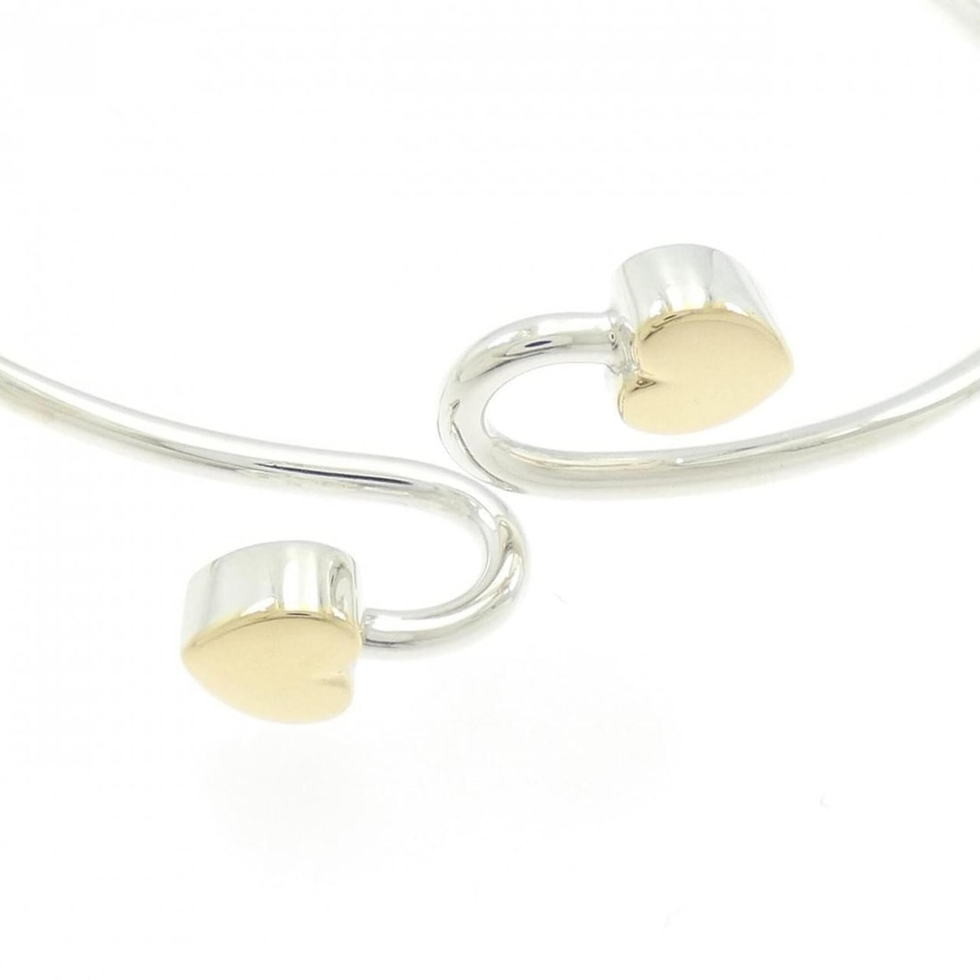 Tiffany Solid Double Heart Bangle - 3
