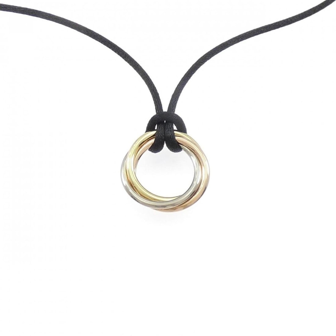 Cartier Trinity Medium Necklace: --- Catalog ---Category: SizePendant Size: 26.1mm x 26.4mm / 1.02'' x 1.03''Category: DesignColor: Pink, White, YellowGender: WomenMaterial: Pink gold, White gold, White gold (18K), Yellow goldPendant