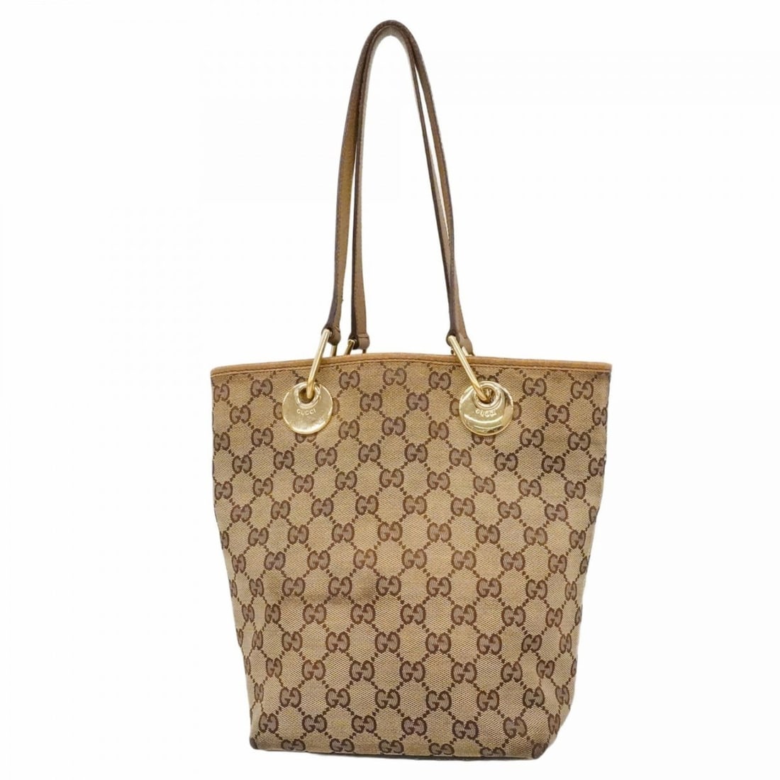 Gucci GG Canvas Tote Bag 120840 Beige Women's: --- Catalog ---Category: SizeSize (HxWxD): 25cm x 17cm x 9cm / 9.84'' x 6.69'' x 3.54''Category: DesignType: Tote bagColor: BeigeGender: WomenMaterial: Canvas Hardware Color: GoldCategory: GeneralMPN: