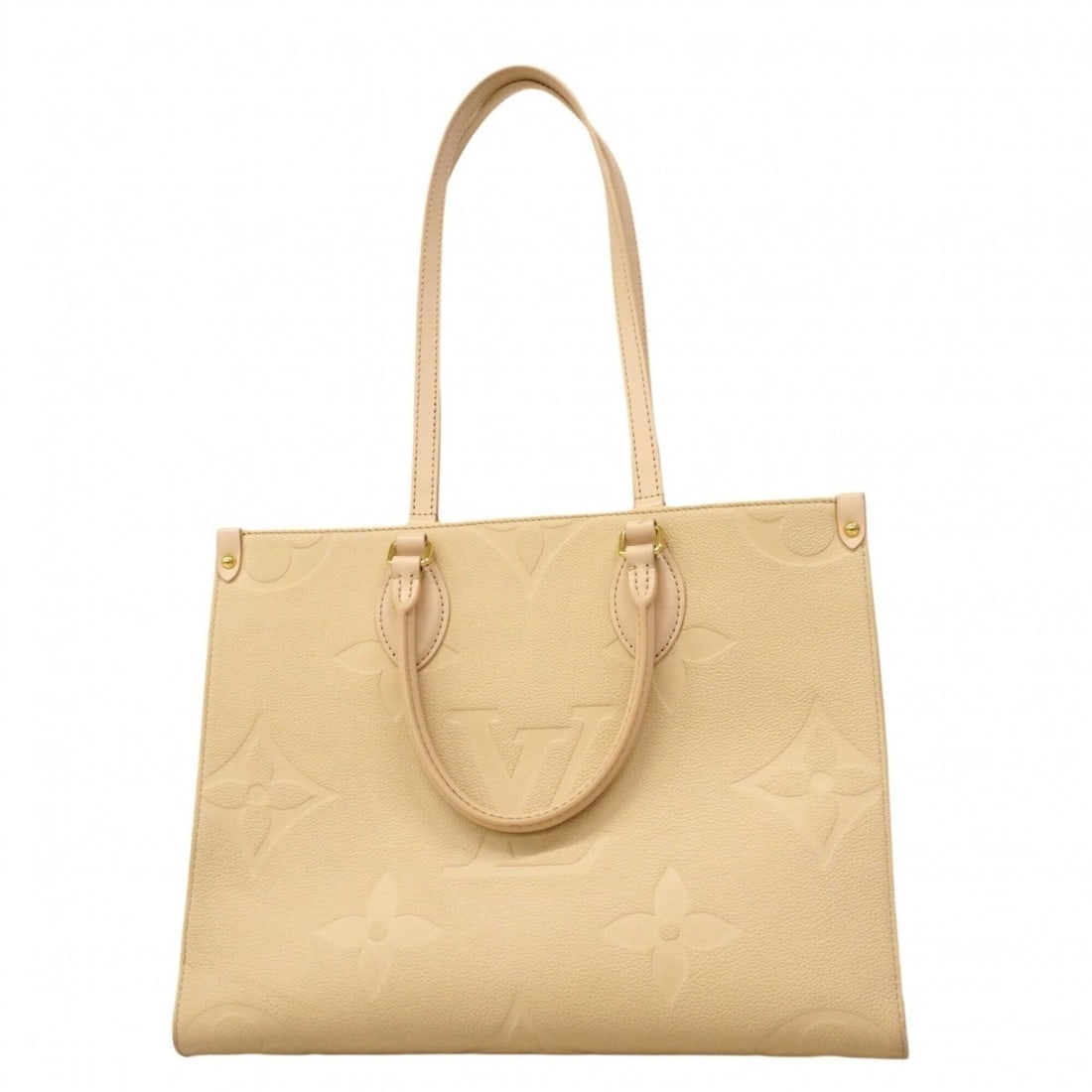 Louis Vuitton Monogram Empreinte OnTheGo MM Tote Bag M46531 Cream 2-way bag for women: --- Catalog ---Category: SizeSize (HxWxD): 26cm x 34.5cm x 15cm / 10.23'' x 13.58'' x 5.9''Category: DesignType: Tote bagColor: CreamGender: WomenCategory: GeneralMPN: M46531Brand: Louis Vuitton--- It