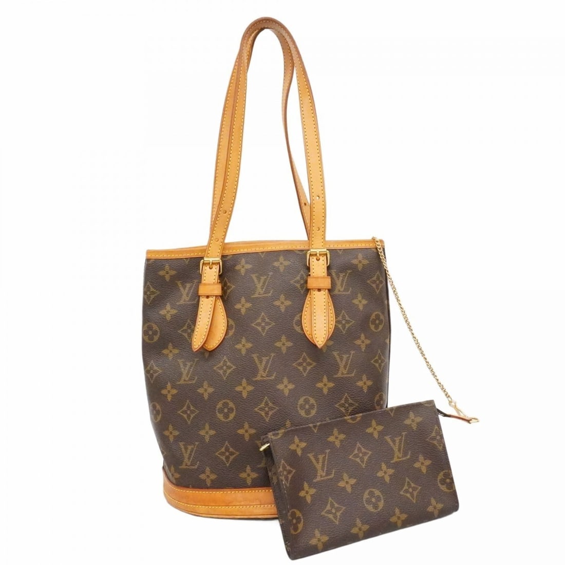 Louis Vuitton Monogram Bucket PM Tote Bag M42238 Brown (Women's): --- Catalog ---Category: SizeSize (HxWxD): 26cm x 23cm x 16cm / 10.23'' x 9.05'' x 6.29''Category: DesignType: Tote bagColor: BrownGender: WomenCategory: GeneralMPN: M42238Brand: Louis Vuitton--- Item