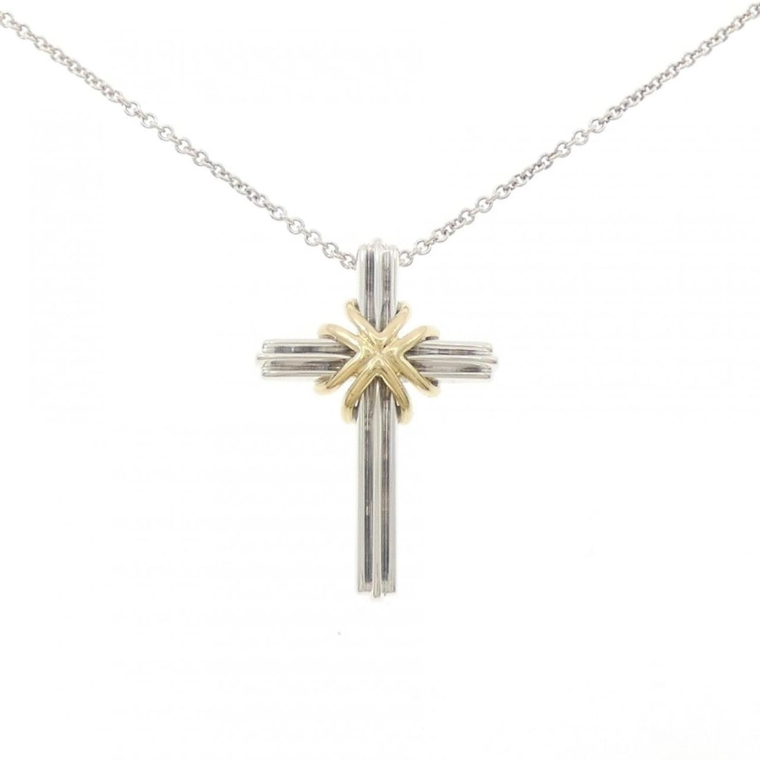 Tiffany & Co. 925 750YG Necklace: --- Catalog ---Category: SizeNeck Circumference: 46 cm / 18.11''Category: DesignColor: SilverGender: WomenMaterial: Silver 925, Yellow goldPendant Type: PendantNecklace Type: NecklaceCategory: General