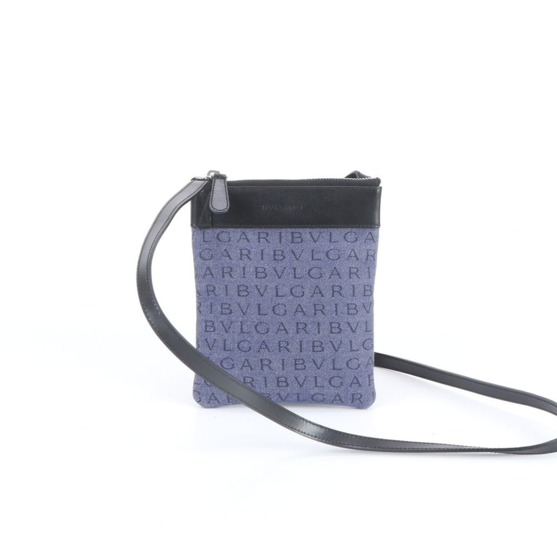 Bvlgari Logomania Denim Leather Shoulder Bag, Crossbody, Navy Black, Women's: --- Catalog ---Category: SizeSize (HxWxD): 18cm x 13cm x 2cm / 7.08'' x 5.11'' x 0.78''Category: DesignType: Shoulder bagColor: Black, NavyGender: WomenMaterial: Leather , Canvas Category: GeneralBran