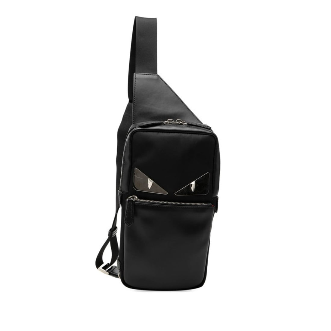 Fendi Monster Bugs Eye Body Bag Shoulder 7VZ033 Black Nylon Leather Women's FENDI: --- Catalog ---Category: SizeSize (HxWxD): 29cm x 15cm x 3cm / 11.41'' x 5.9'' x 1.18''Category: DesignType: Shoulder bag, Sling bagColor: BlackGender: WomenMaterial: Nylon , Leather Category: General