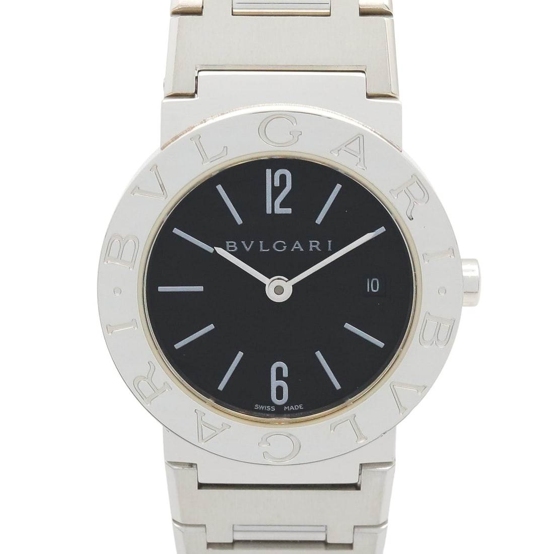 Bulgari BVLGARI Watch Stainless Steel Ladies Black BB26SS: --- Catalog ---Category: SizeWrist Size: 16.5cm / 6.49''Case Diameter: 26mm / 1.02''Category: DesignType: WristwatchGender: WomenColor (Dial): BlackMaterial (Band): Stainless steelMaterial (Case): Sta