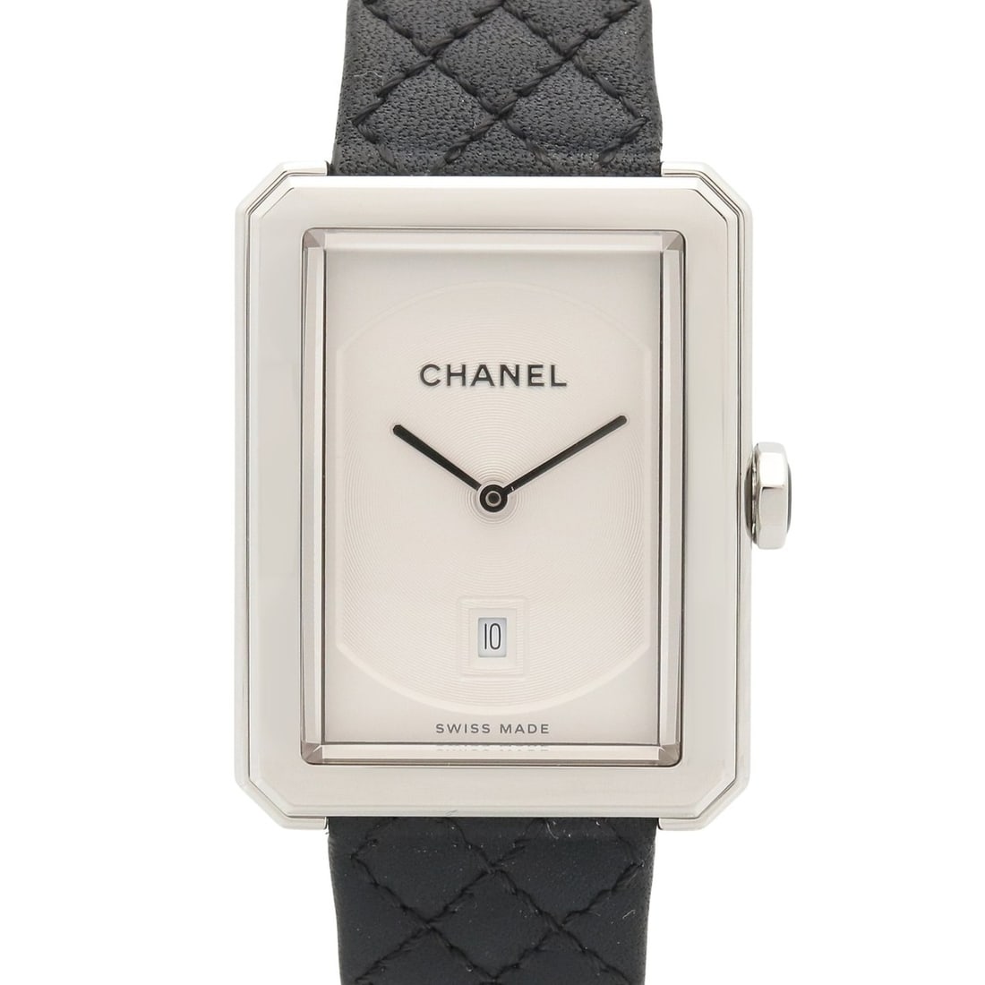 Chanel Boyfriend Watch, Stainless Steel, Leather Strap, Women's, White (H6954): --- Catalog ---Category: SizeWrist Size: 17cm / 6.69''Case Diameter: 26.5mm / 1.04''Category: DesignType: WristwatchGender: WomenColor (Dial): WhiteMaterial (Band): LeatherMaterial (Case): Stainless s