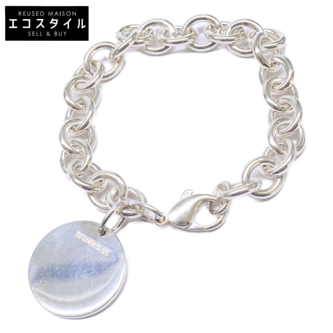 TIFFANY&Co. Tiffany & Co. SV925 Return to Round Tag Bracelet, Silver, Women's (1 of 15)