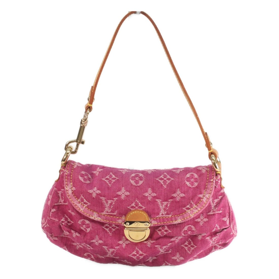 LOUIS VUITTON M95216 Monogram Denim Fuchsia Pink Mini Pleaty Shoulder Bag (Pink) Women's: --- Catalog ---Category: SizeSize (HxWxD): 17cm x 26cm x 5cm / 6.69'' x 10.23'' x 1.96''Category: DesignType: Shoulder bagColor: Fuchsia pink, MonogramGender: WomenMaterial: Monogram Denim Category: G