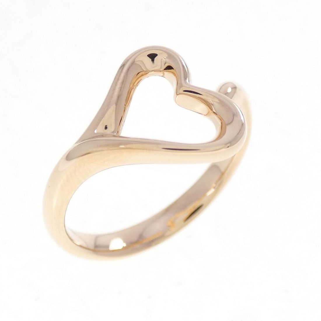 Tiffany Open Heart Ring: --- Catalog ---Category: SizeJP Size: 14US Size: 7Category: DesignType: Band ringGender: WomenMaterial: Pink gold (18K)Category: GeneralBrand: Tiffany--- Item List ---Section: ConditionRanking: Rank S