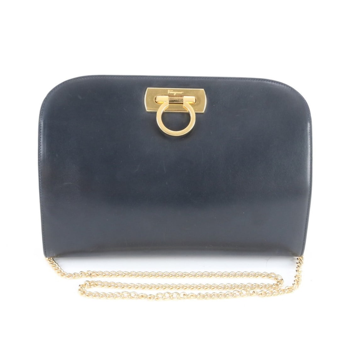 Salvatore Ferragamo Gancini Leather Chain Shoulder Bag, Crossbody Bag for Women: --- Catalog ---Category: SizeSize (HxWxD): 20cm x 28cm x 5cm / 7.87'' x 11.02'' x 1.96''Category: DesignType: Shoulder bagColor: Dark navyGender: WomenMaterial: Leather Category: GeneralBrand: Salvato