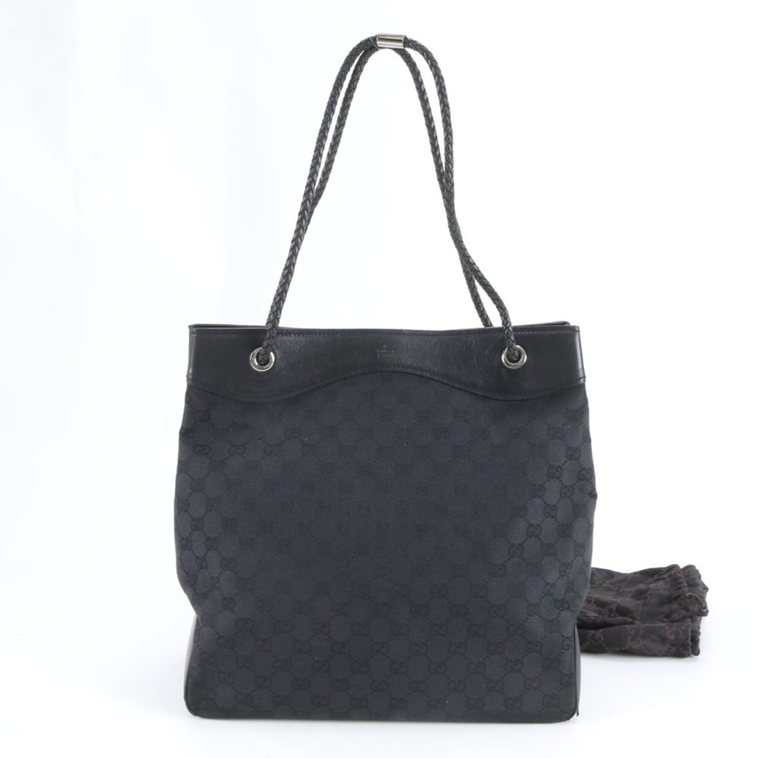 Gucci GG Canvas 109141 Leather Tote Bag, Handbag, Shoulder Black, Women's: --- Catalog ---Category: SizeSize (HxWxD): 32cm x 32cm x 16cm / 12.59'' x 12.59'' x 6.29''Category: DesignType: Handbag, Shoulder bag, Tote bagColor: BlackGender: WomenMaterial: Leather , Canvas Categ