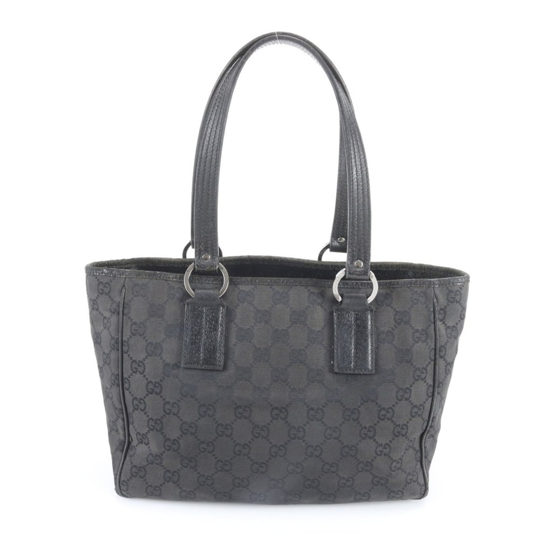 Gucci GG Canvas 113019 Leather Tote Bag, Handbag, Shoulder Black, Women's: --- Catalog ---Category: SizeSize (HxWxD): 20cm x 35cm x 10cm / 7.87'' x 13.77'' x 3.93''Category: DesignType: Handbag, Shoulder bag, Tote bagColor: BlackGender: WomenMaterial: Leather , Canvas Catego