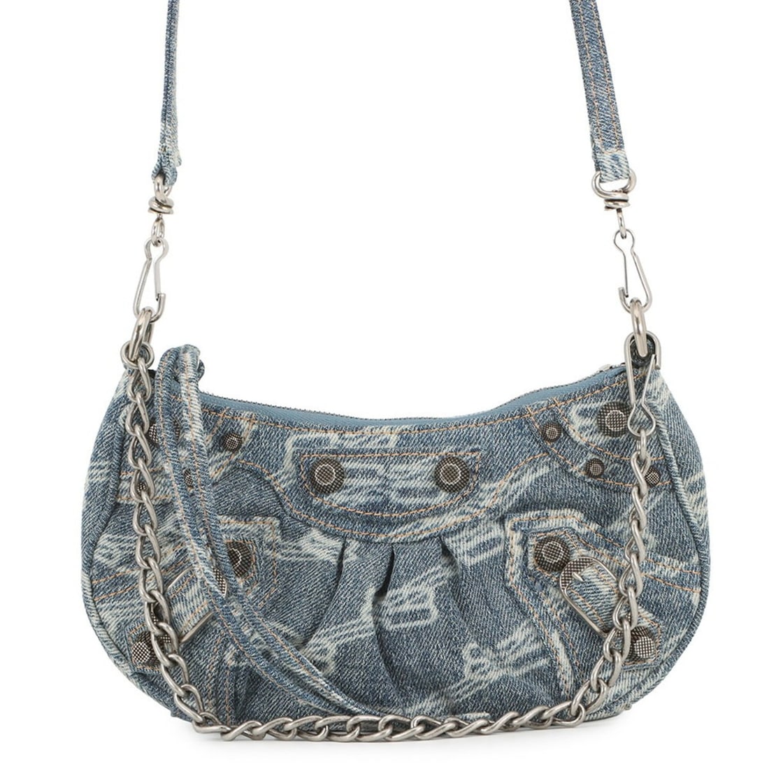 Balenciaga shoulder bag Lucagol Mini Denim 695814 BALENCIAGA 2-way handbag: --- Catalog ---Category: SizeSize (HxWxD): 12cm x 21cm x 4cm / 4.72'' x 8.26'' x 1.57''Category: DesignType: Handbag, Shoulder bagColor: Blue, WhiteGender: WomenMaterial: Denim Category: GeneralMPN: 6