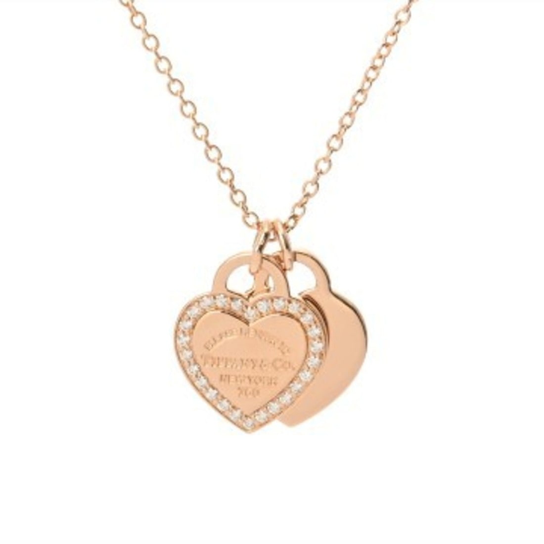 TIFFANY&Co. Tiffany Return to Double Heart Necklace, Diamond, Women's, 18K Yellow Gold (YG), A-Rank,: --- Catalog ---Category: SizePendant Size: 12mm x 11mm / 0.47'' x 0.43''Neck Circumference: 40 cm / 15.74''Category: DesignGender: WomenMaterial: Yellow gold (18K)Necklace Type: NecklaceCategory: Gene