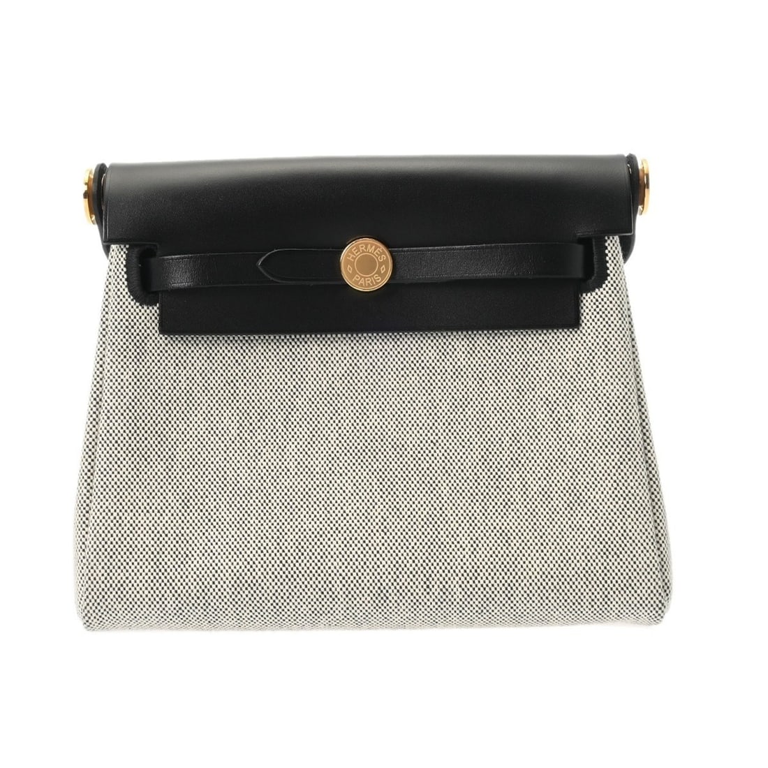 HERMES Hermes Herbag Zip 20 Retourne Black Ecru K stamp (circa 2025) Women's Vache Hunter Toile: --- Catalog ---Category: SizeSize (HxWxD): 17cm x 20cm x 6.5cm / 6.69'' x 7.87'' x 2.55''Category: DesignType: HandbagColor: Black, EcruGender: WomenMaterial: Leather , Canvas Category: GeneralBrand: 
