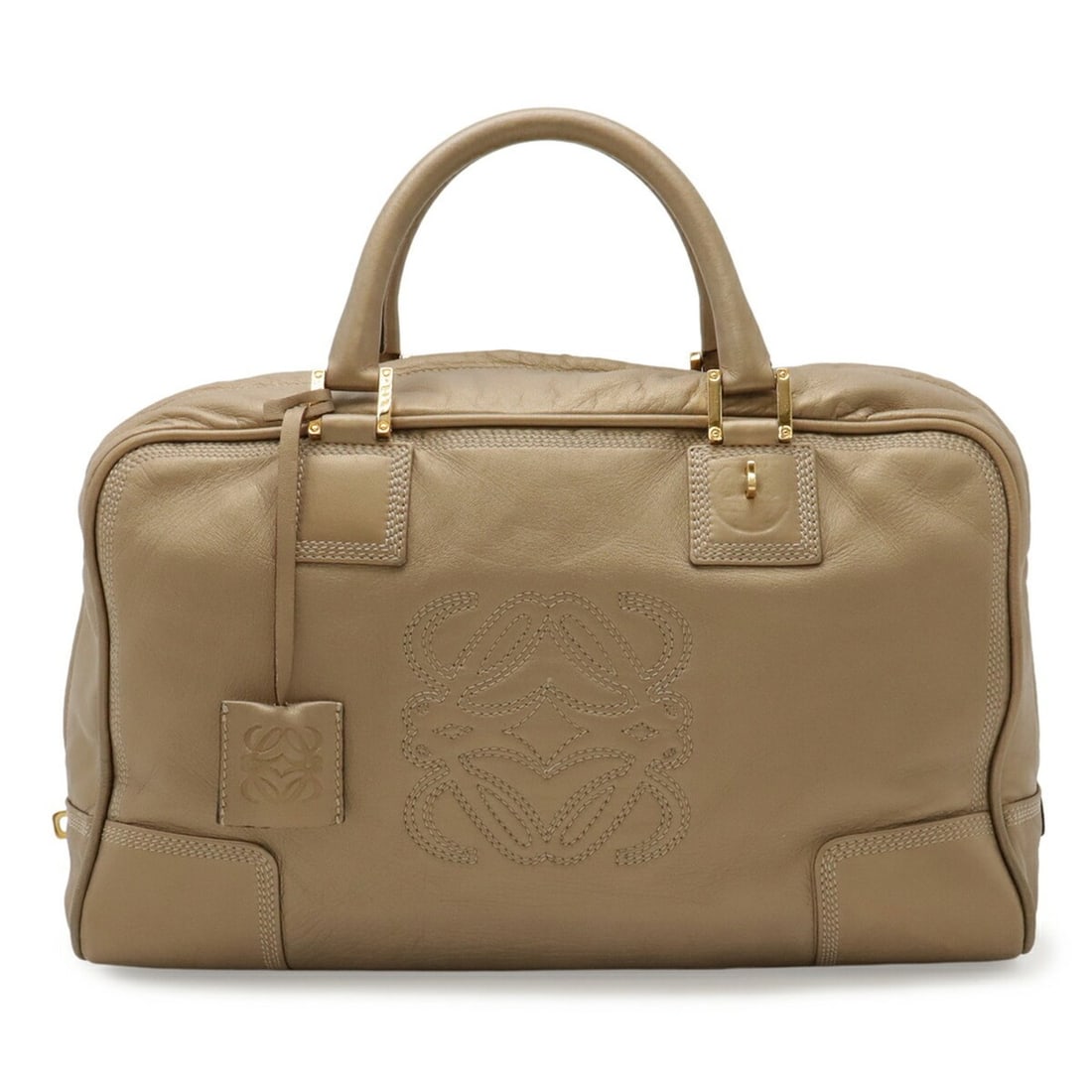 LOEWE Amazona 36 Anagram Handbag, Leather, Metallic Gold: --- Catalog ---Category: SizeSize (HxWxD): 21.5cm x 36cm x 15.5cm / 8.46'' x 14.17'' x 6.1''Category: DesignType: HandbagColor: Metallic goldGender: WomenMaterial: Leather Category: GeneralBrand: Loew