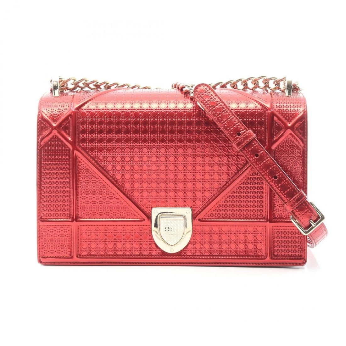 Christian Dior Dior DIORAMA Shoulder Bag/Handbag, Leather, Women's, Red: --- Catalog ---Category: SizeSize (HxWxD): 16cm x 25cm x 8cm / 6.29'' x 9.84'' x 3.14''Category: DesignType: Handbag, Shoulder bagColor: Red colorGender: WomenMaterial: Leather Category: GeneralBrand: