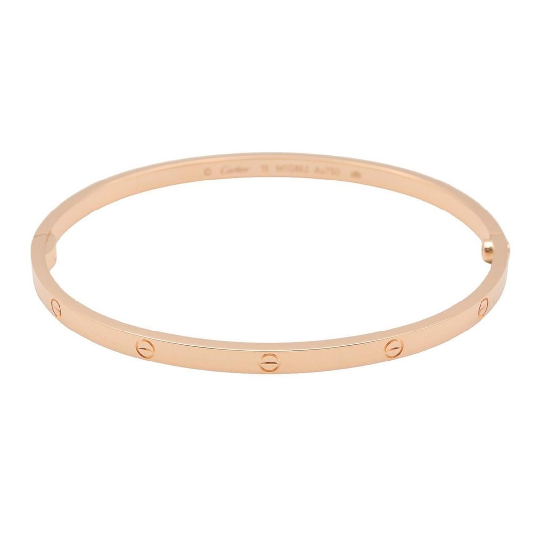 Cartier Love Bracelet SM Bangle Accessory 18KPG (Pink Gold) Men's Women's Gold Tone: --- Catalog ---Category: DesignType: BangleColor: GoldGender: Men,WomenMaterial: Pink gold (18K)Category: GeneralBrand: Cartier--- Item List ---Section: ConditionRanking: Rank A Used - A few traces of