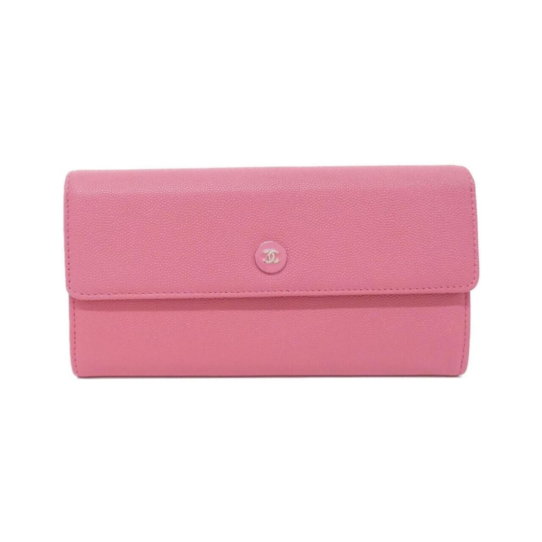 Chanel Coco Button Line 84067 Wallet: --- Catalog ---Category: SizeSize (HxWxD): 10cm x 19.5cm x 3cm / 3.93'' x 7.67'' x 1.18''Category: DesignType: Long wallet (bi-fold)Color: PinkGender: WomenMaterial: Grained Calfskin Category: General